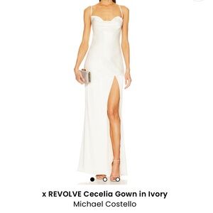 Michael Costello Revolve White Gown